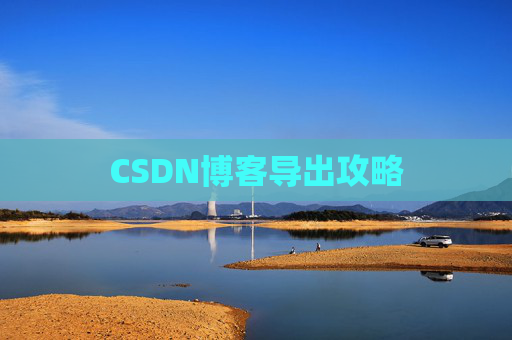 CSDN博客导出攻略